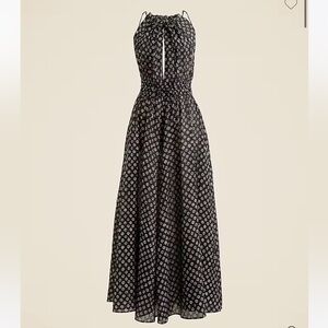 J.Crew Crinkled maxi dress in block print Xs size